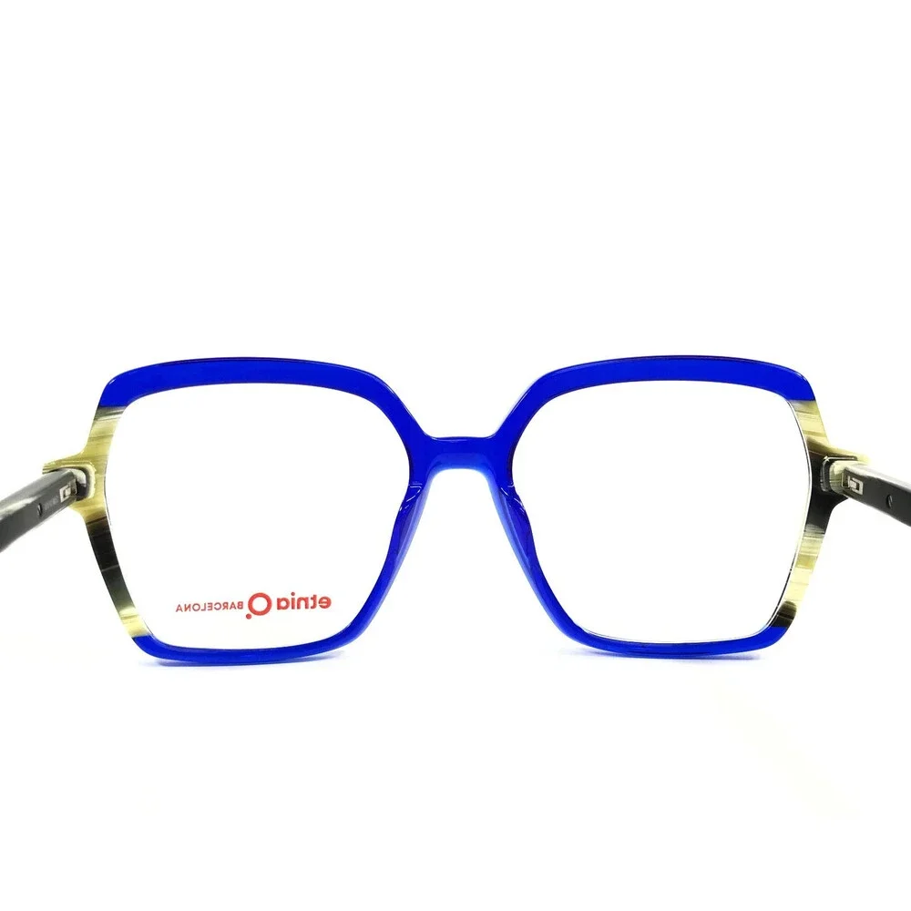 Etnia Barcelona Eyeglasses Frames KORE BLHO Clear Blue Beige Horn 54-17-138